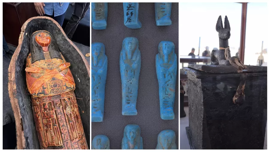 Novas múmias e amuletos com 3.400 anos encontrados no Egito